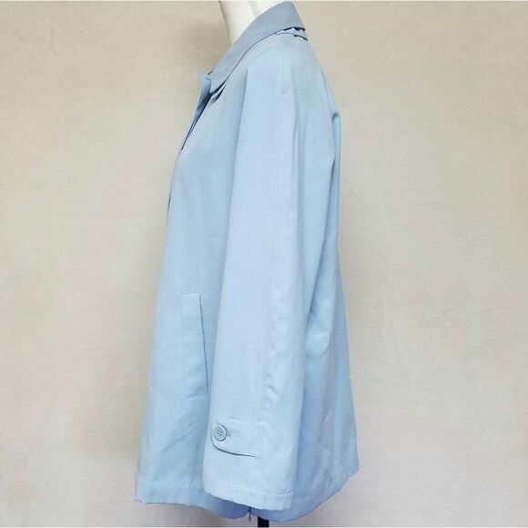 LONDON Fog Blue Double Collar Jacket Coat Medium P - Picture 3 of 8